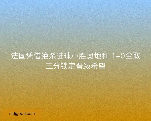 法国凭借绝杀进球小胜奥地利 1-0全取三分锁定晋级希望 法国凭借绝杀进球小胜奥地利 1-0全取三分锁定晋级希望